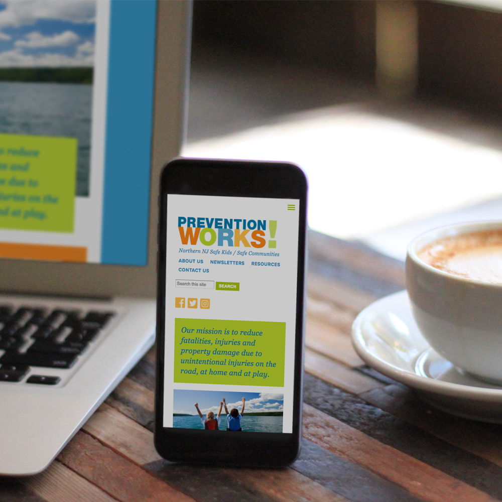 Web Design Case Study: Prevention Works! Prevention Works! on iphone