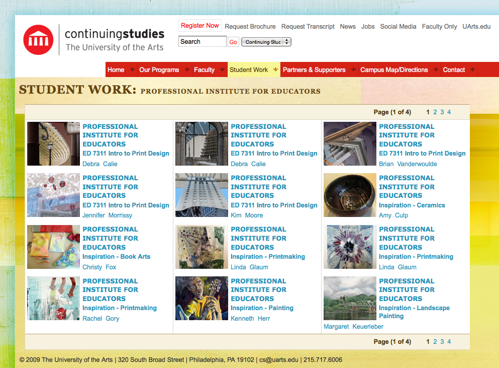 Content Management System University of the Arts Custom CMS