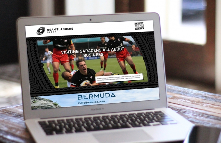 USA Islanders Website on MacBook